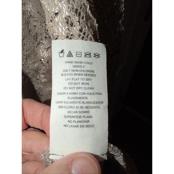 R&M Richards Evening Cardigan Jacket Women Plus 20W Gold Cream Sequin Party Glam - Picture 13 of 14